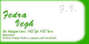 fedra vegh business card